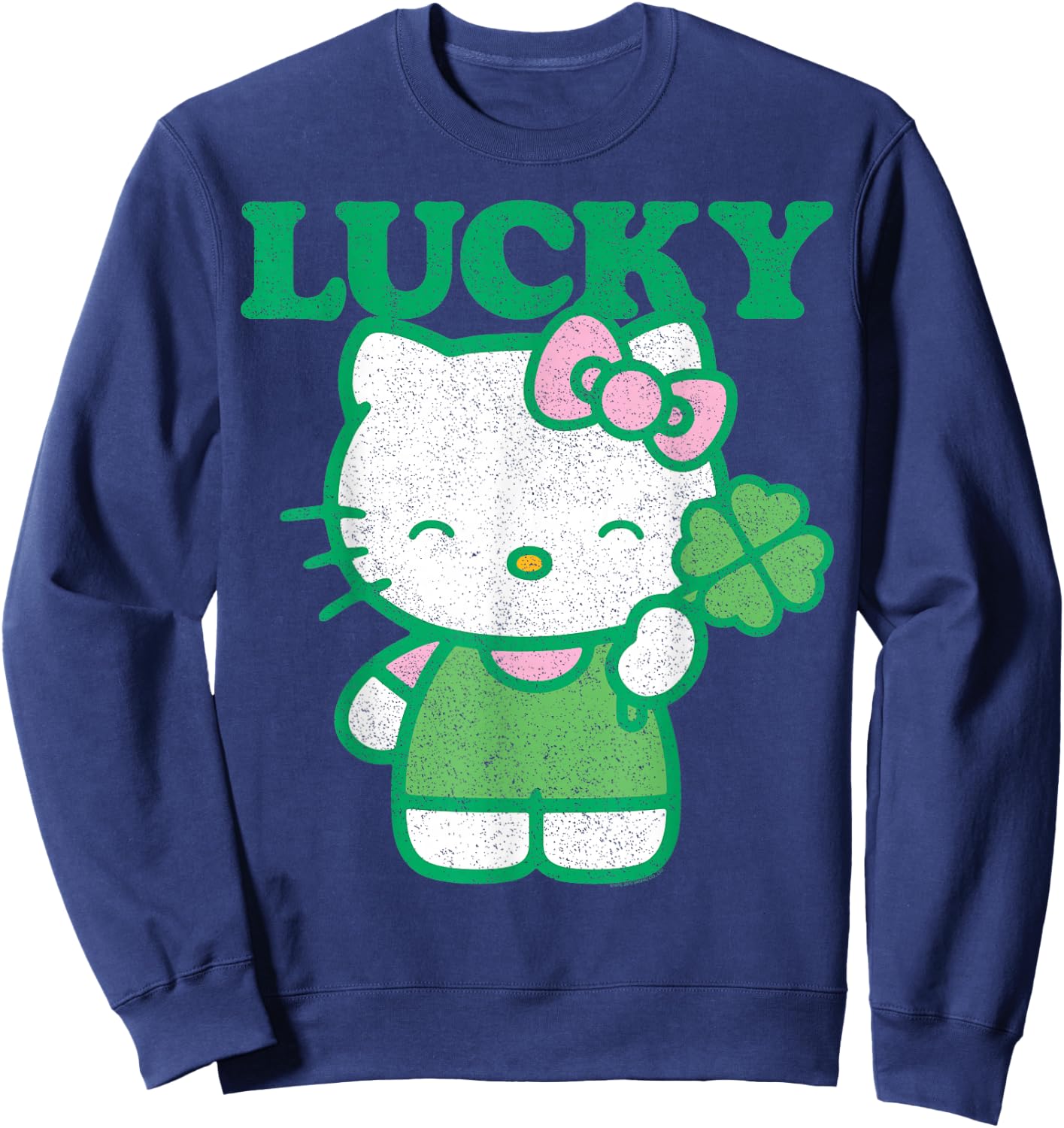 Hello Kitty Lucky Clover Shirt Sweatshirt - Sweatshirt | Navy