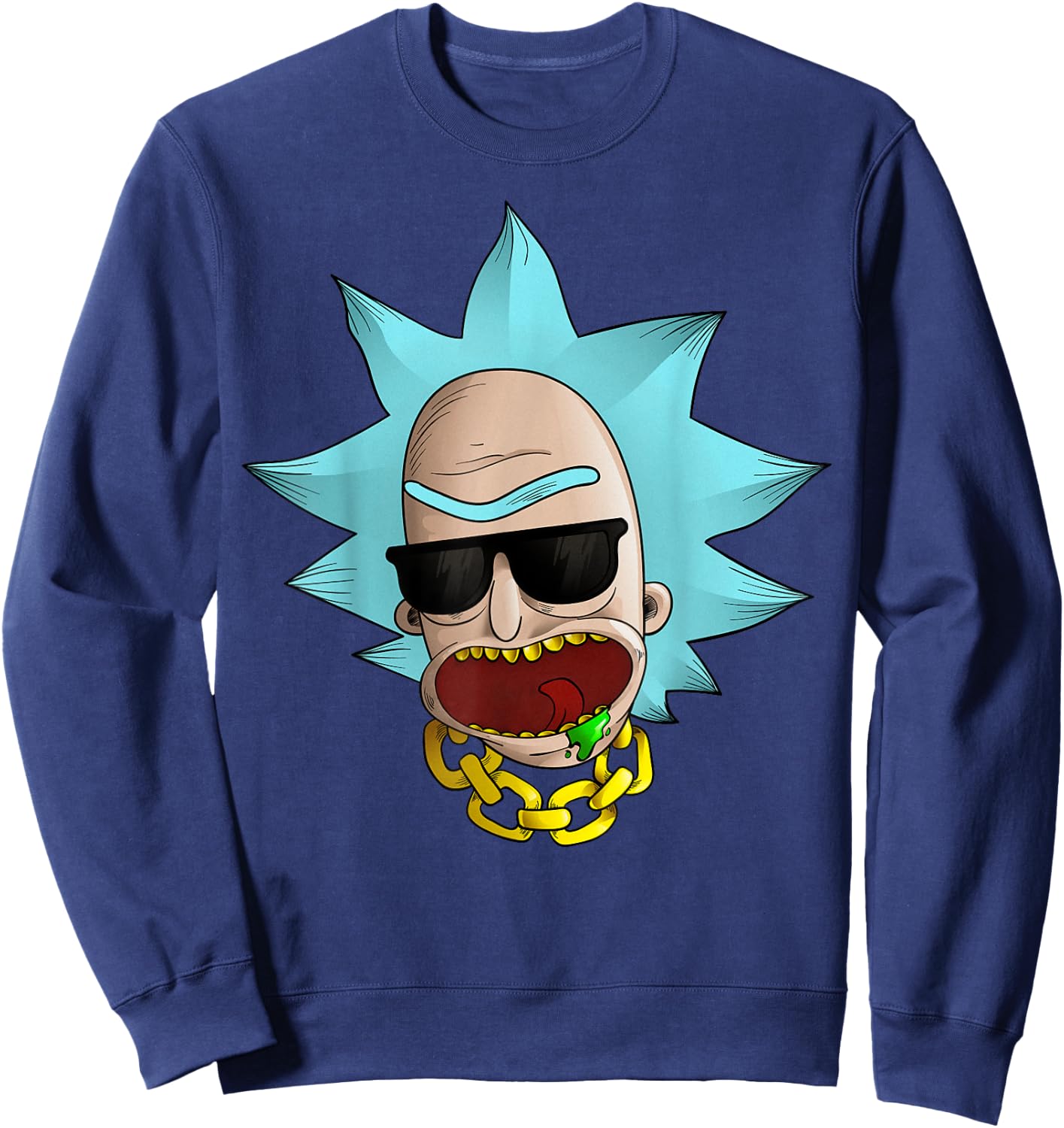 Mademark x Rick and Morty - Rick and Morty Shirt Cool Chained Reaction Sweatshirt - Sweatshirt | Navy