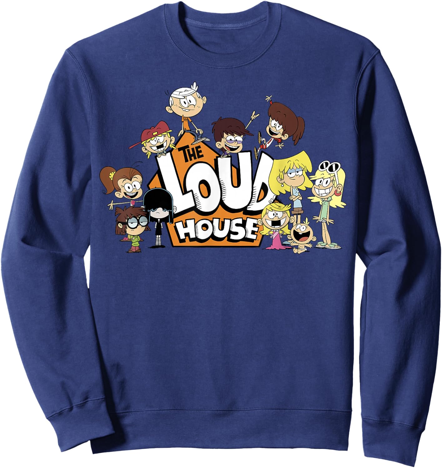 The Loud House Full Group House Logo Small Sweatshirt - Sweatshirt | Navy