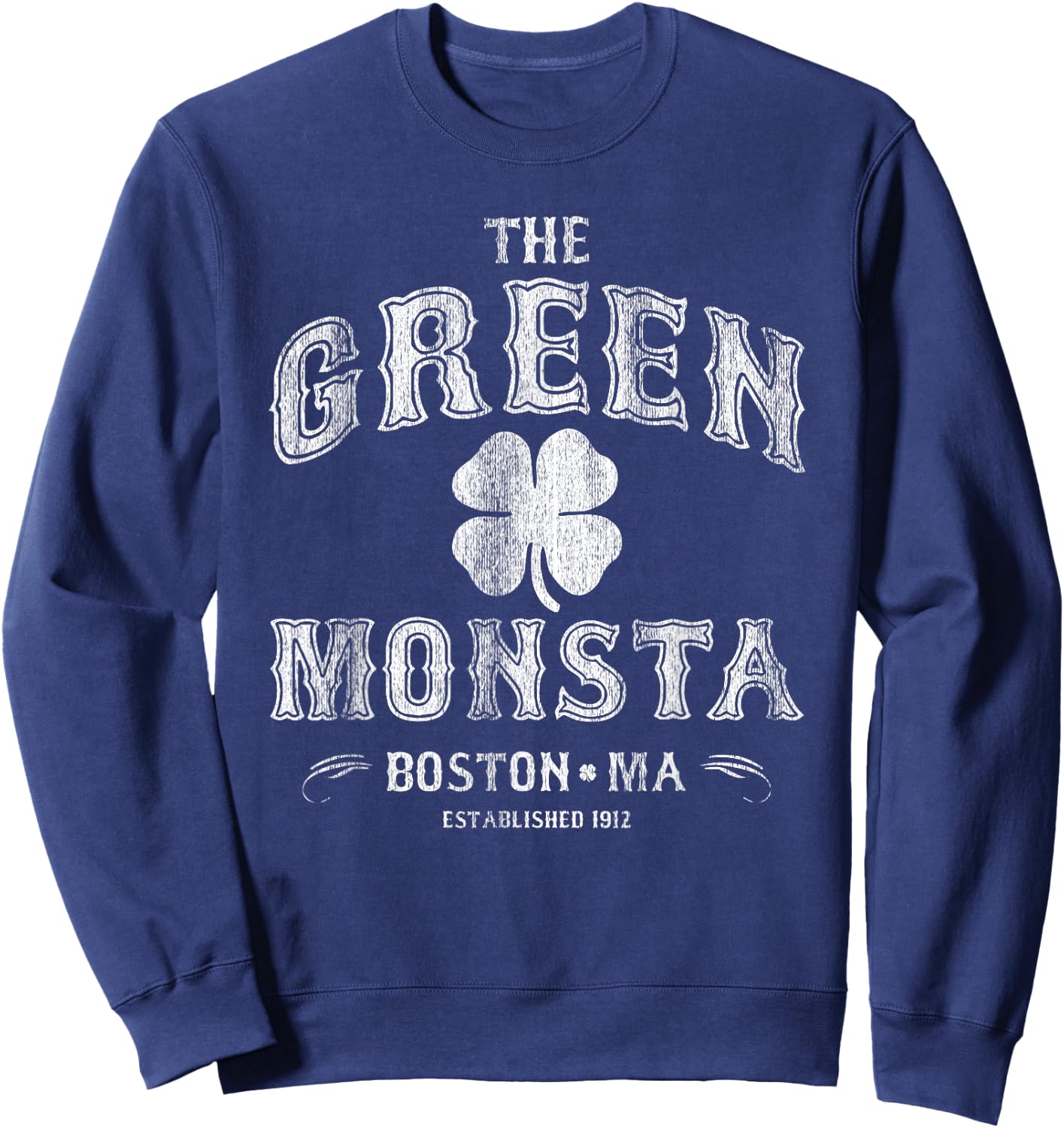 The Green Monsta Boston - Game or St. Patrick's Day Sweatshirt - Sweatshirt | Navy