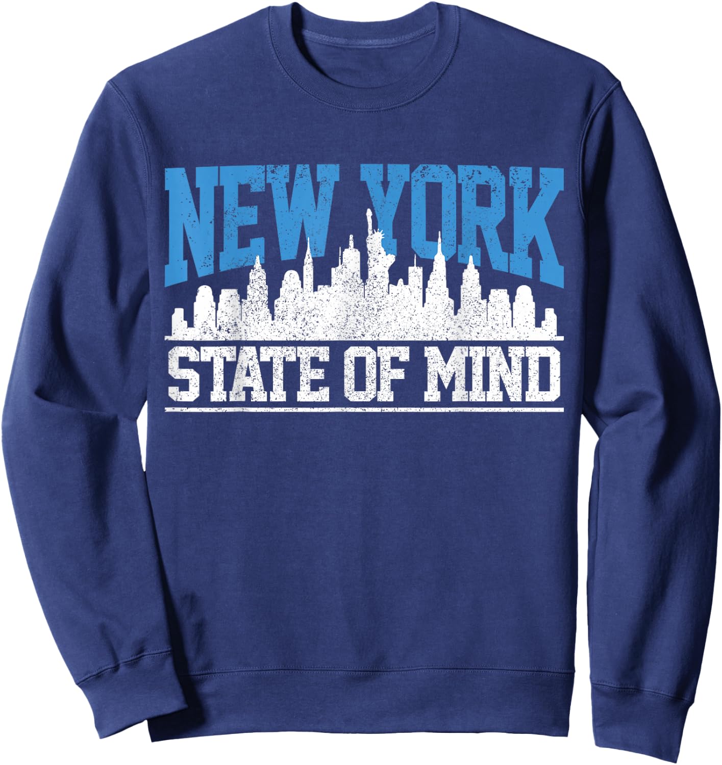 New York City Skyline NYC NY USA America Souvenir Gift Sweatshirt - Sweatshirt | Navy