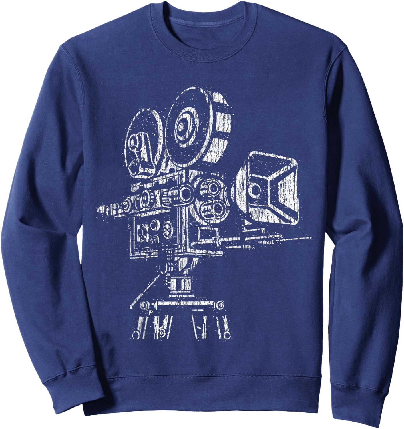 Film Lover Vintage 35mm 70mm Movie Camera Sweatshirt - Sweatshirt | Navy