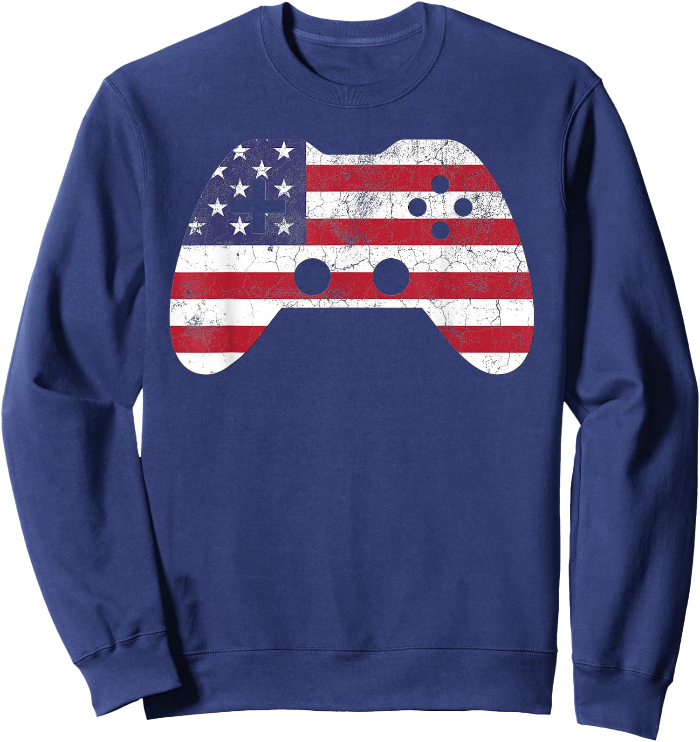 4th of July T Shirt Video Game Gamer Kids Boys Men USA Sweatshirt - Sweatshirt | Navy