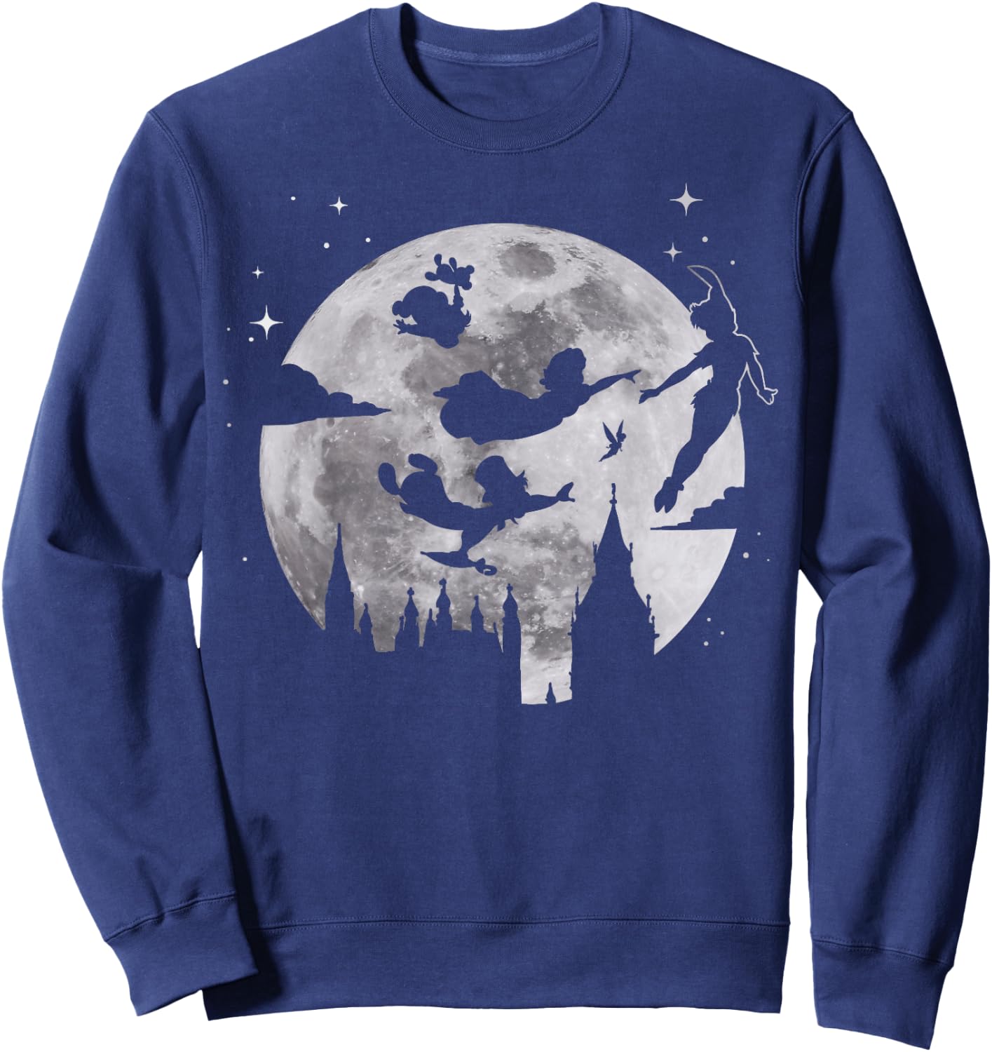 Disney Peter Pan Flying By The Moon Silhouette Sweatshirt - Sweatshirt | Navy