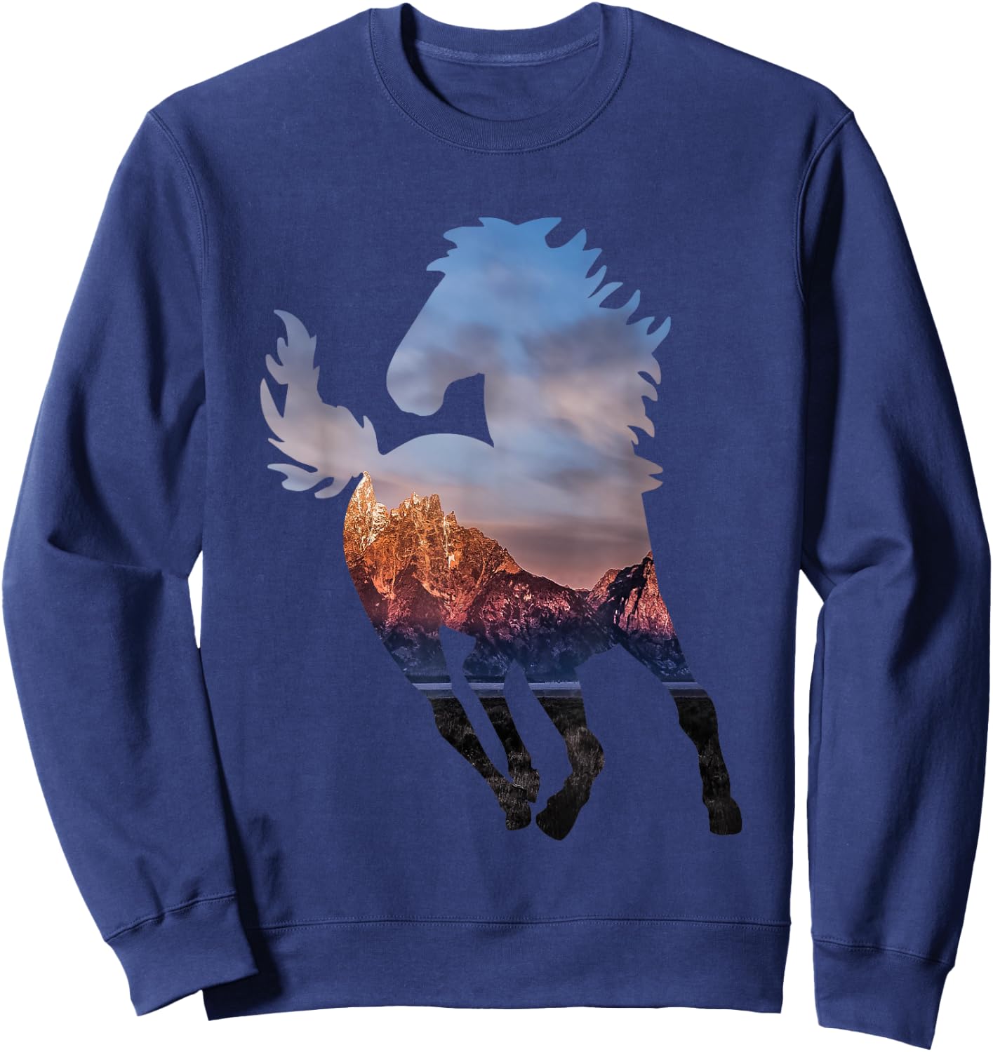 Wild Mustang Horse Shirt Western Horse Gift Horse Lovers Sweatshirt - Sweatshirt | Navy