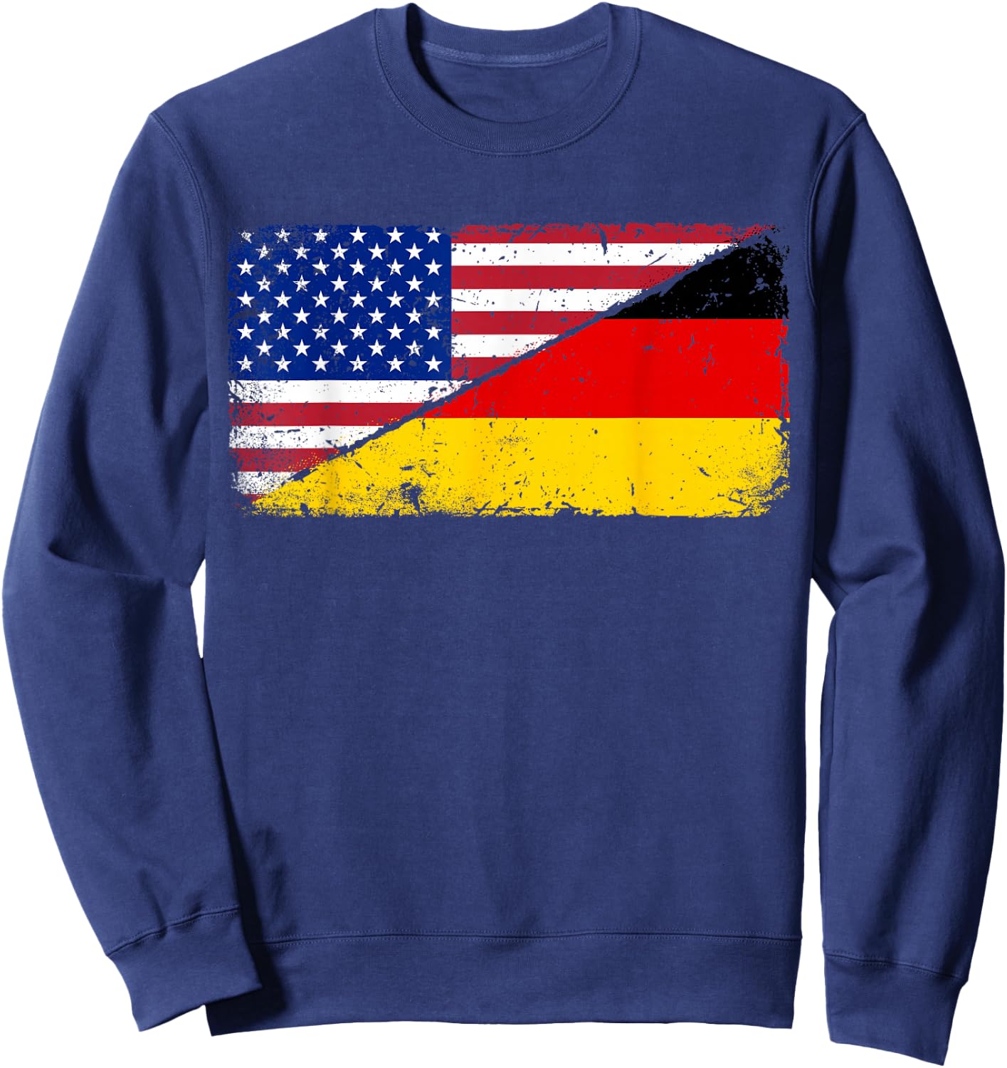 German American Flag T shirt Oktoberfest Men Deutschland USA Sweatshirt - Sweatshirt | Navy