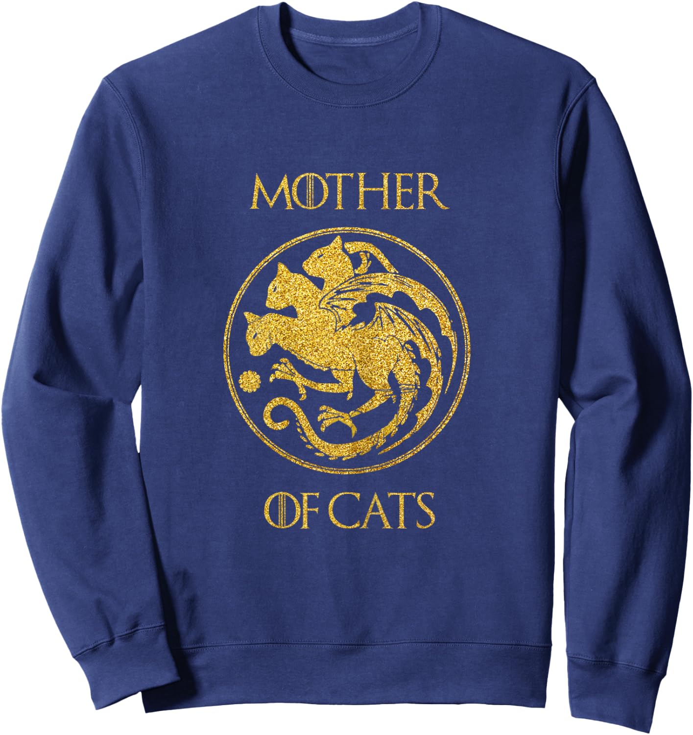 Mother of Cats Cat Mom Sweatshirt - Sweatshirt | Navy