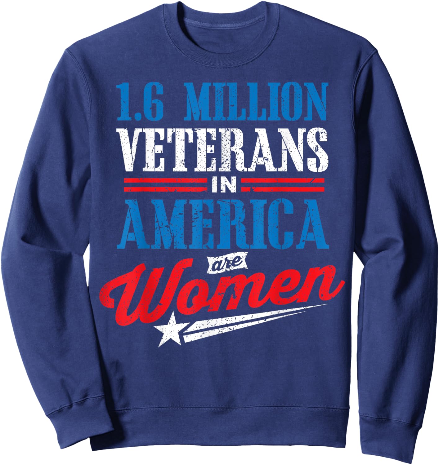 1.6 Million Female Veteran Women Veterans Day Sweatshirt - Sweatshirt | Navy