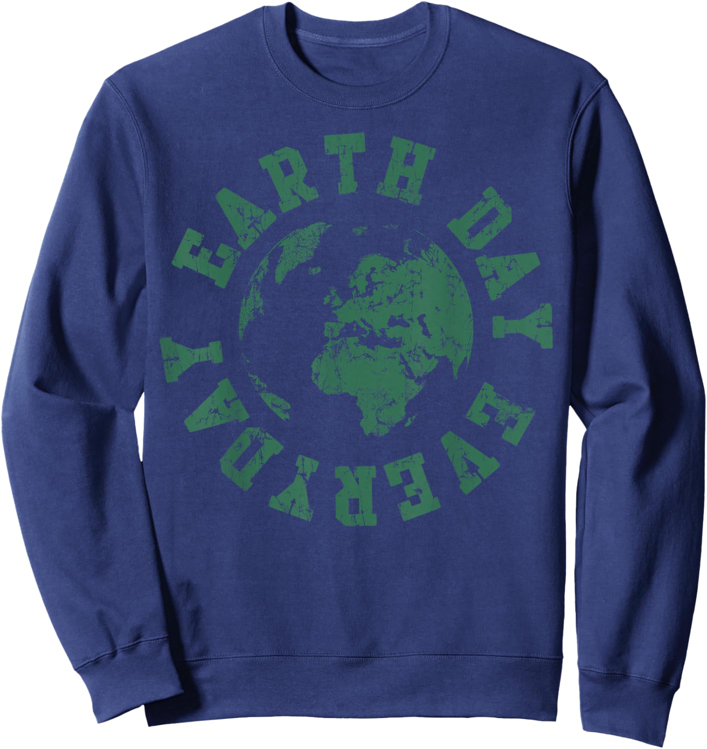 Earth Day Everyday Retro Environmental Sweatshirt - Sweatshirt | Navy