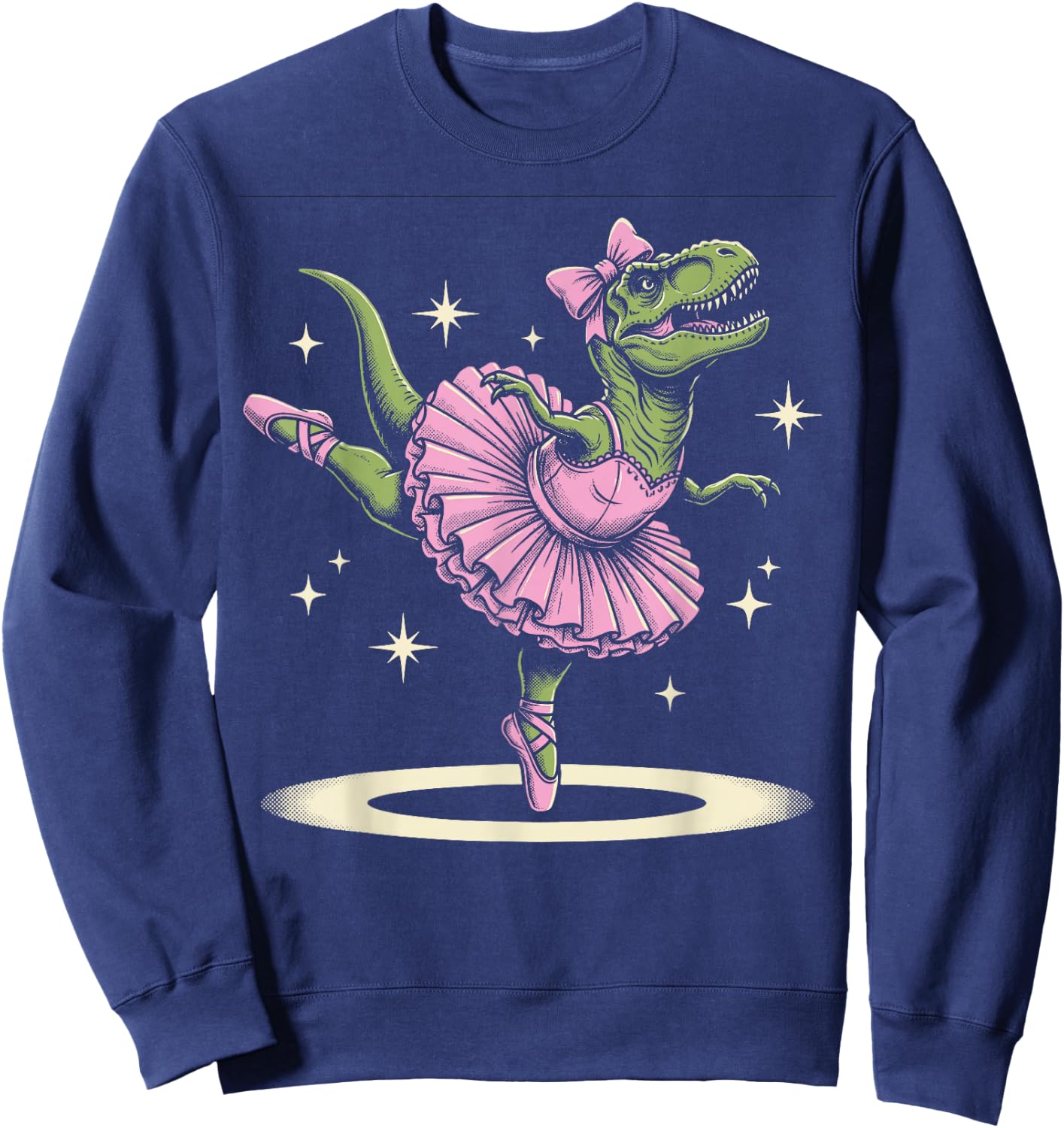 Ballet Dancing T-Rex in Tutu and Slippers Sweatshirt - Sweatshirt | Navy