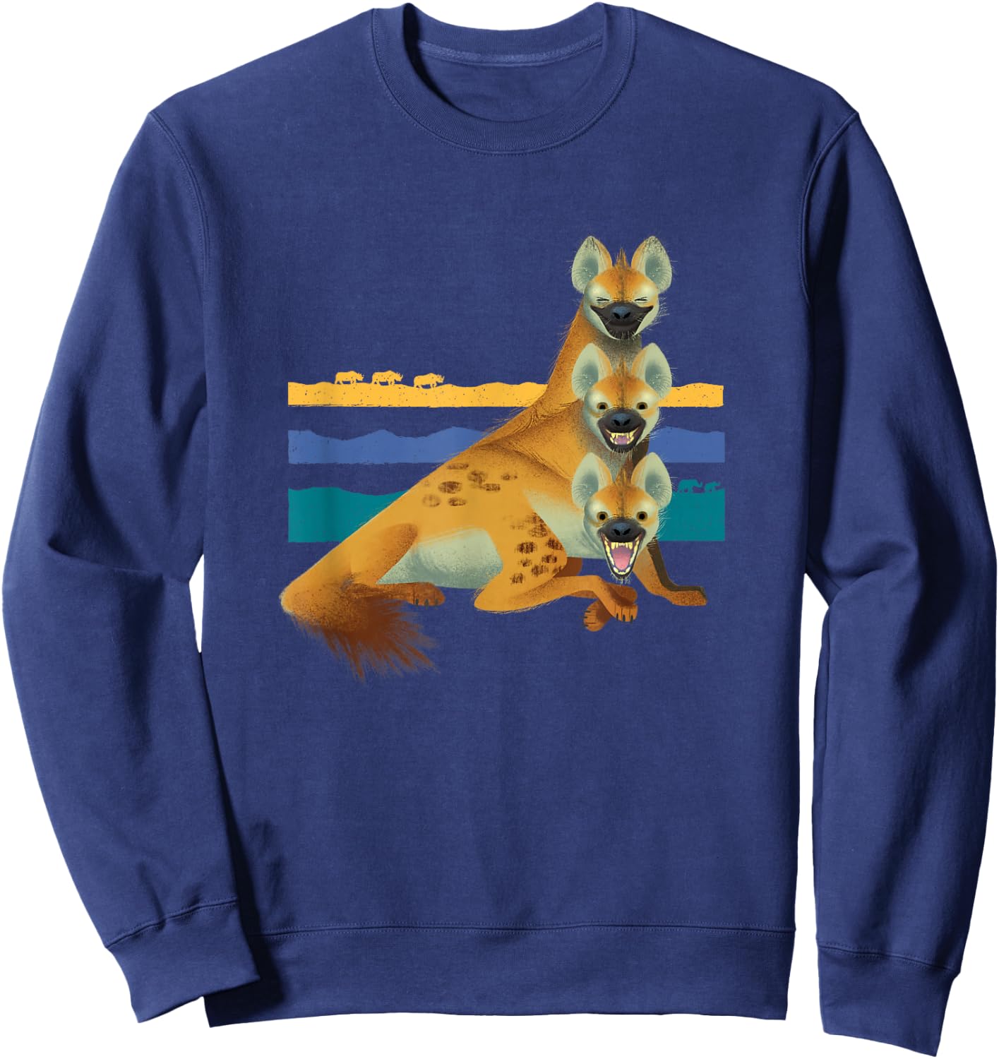 Disney The Lion King Laughing Hyenas Stripes Sweatshirt - Sweatshirt | Navy