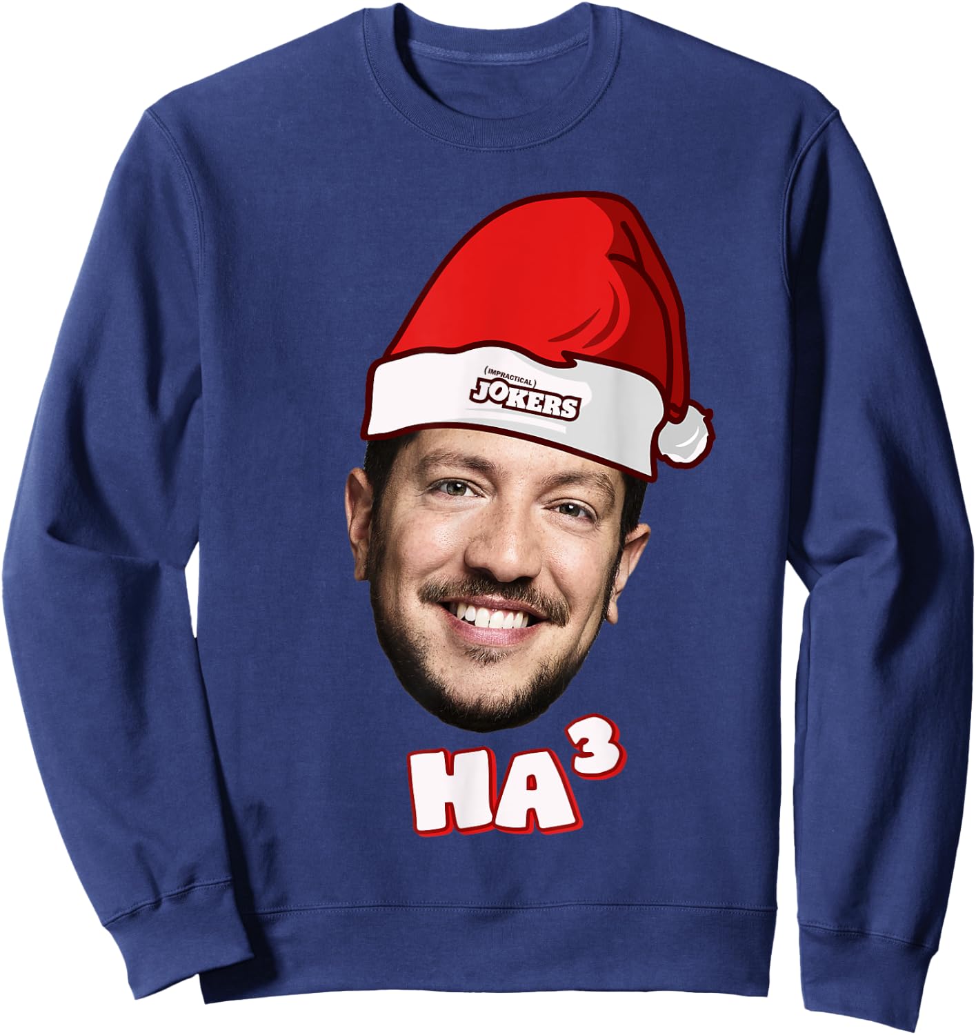 Impractical Jokers Black Santa Cartoon Sweatshirt - Sweatshirt | Navy