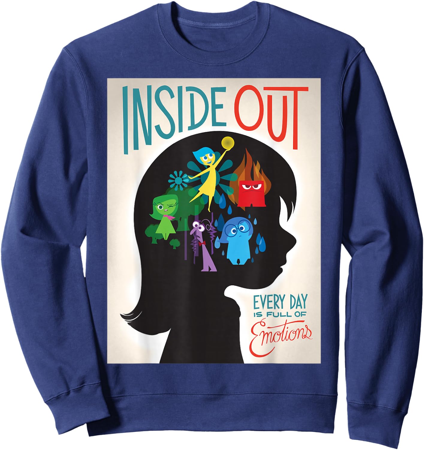 Disney Pixar Inside Out Full of Emotions Poster Sweatshirt - Sweatshirt | Navy