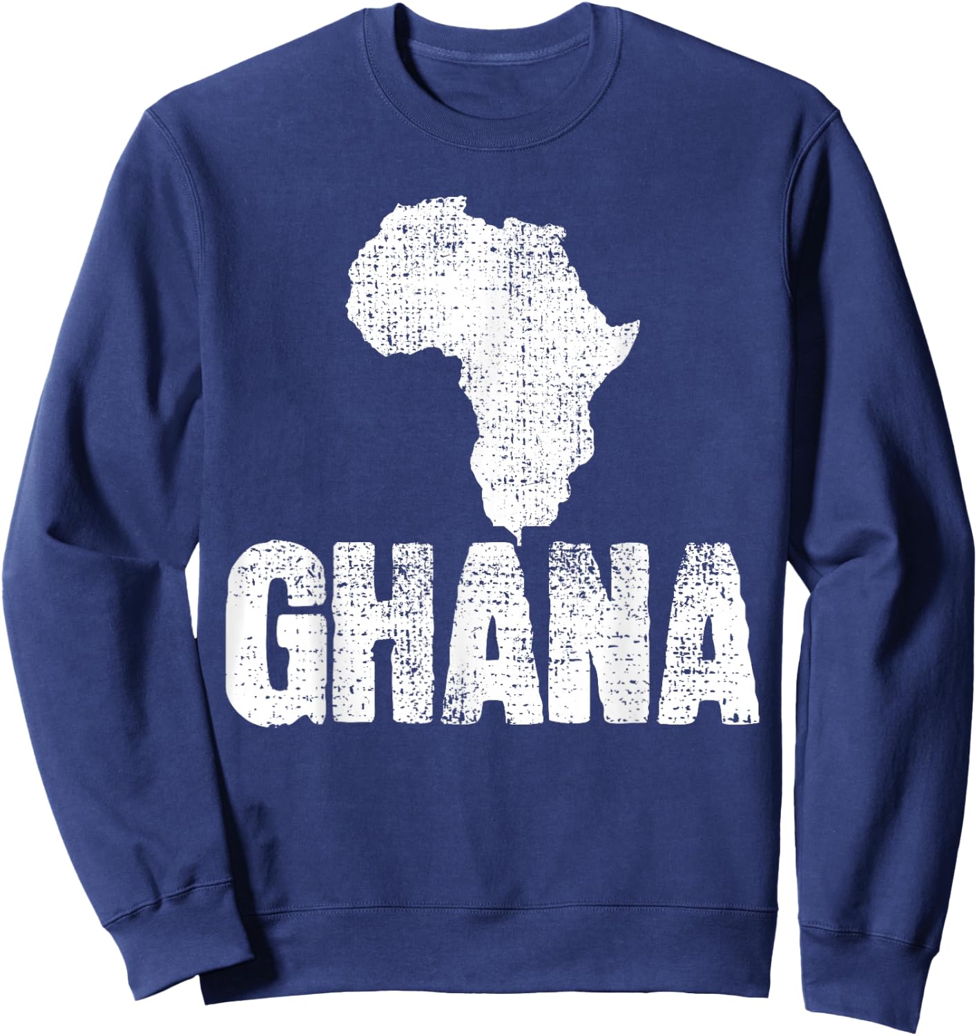 Ghana Africa Country Map Ghanaian Pride Vintage Gift Sweatshirt - Sweatshirt | Navy