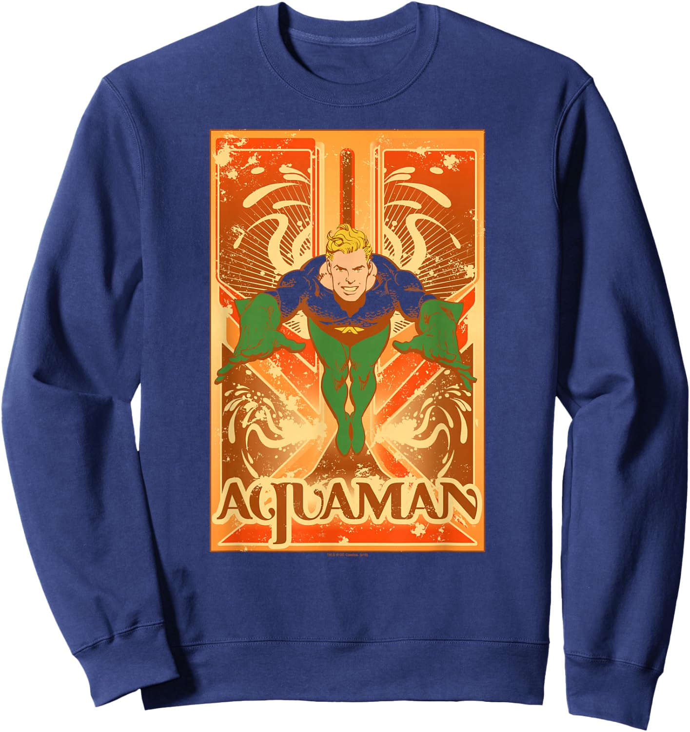 Aquaman Poster Sweatshirt - Sweatshirt | Navy