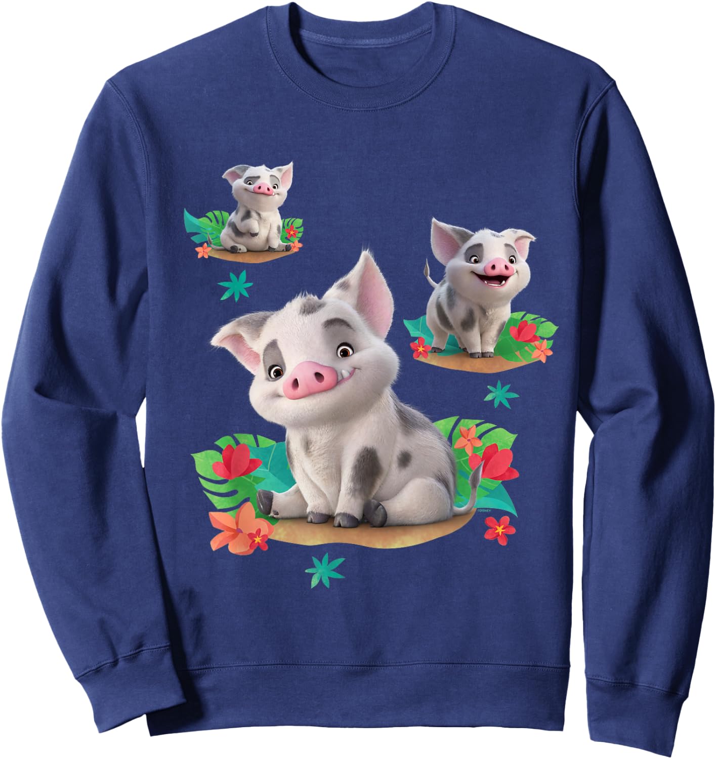 Disney Moana 2 Pua The Pig Cute Character Poses Sweatshirt - Sweatshirt | Navy