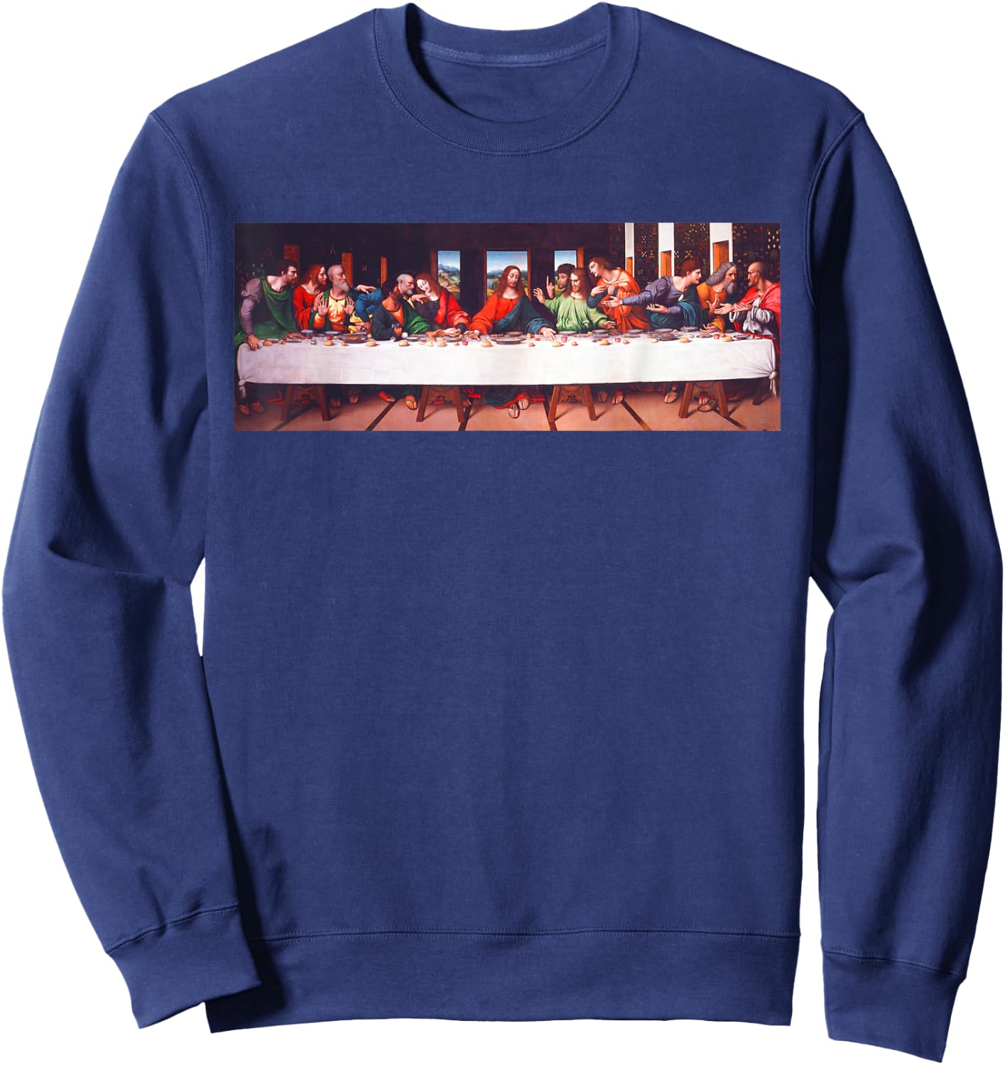 The Last Supper Christian Motives Sweatshirt - Sweatshirt | Navy