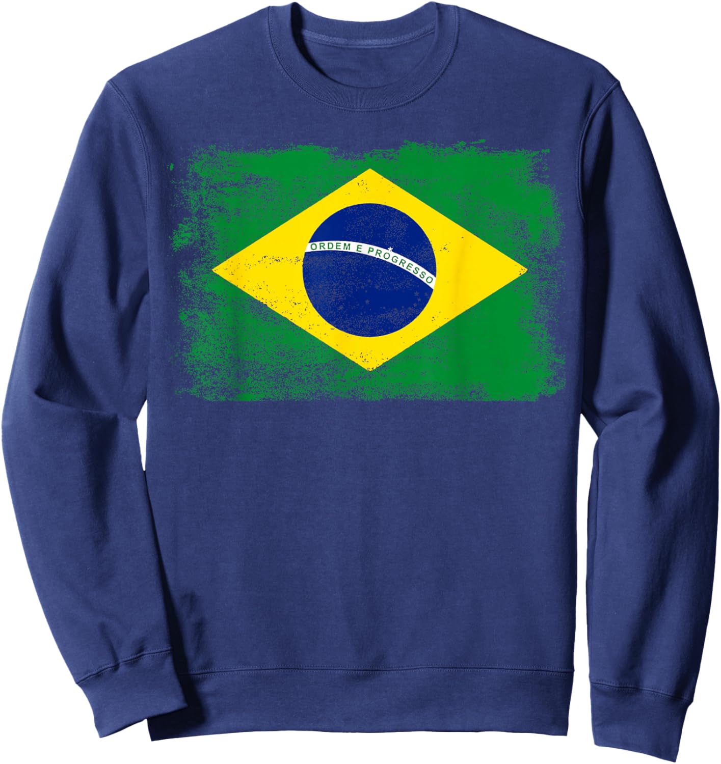 Brasil Flag with Brazilian Men Women & Kids Sweatshirt - Sweatshirt | Navy