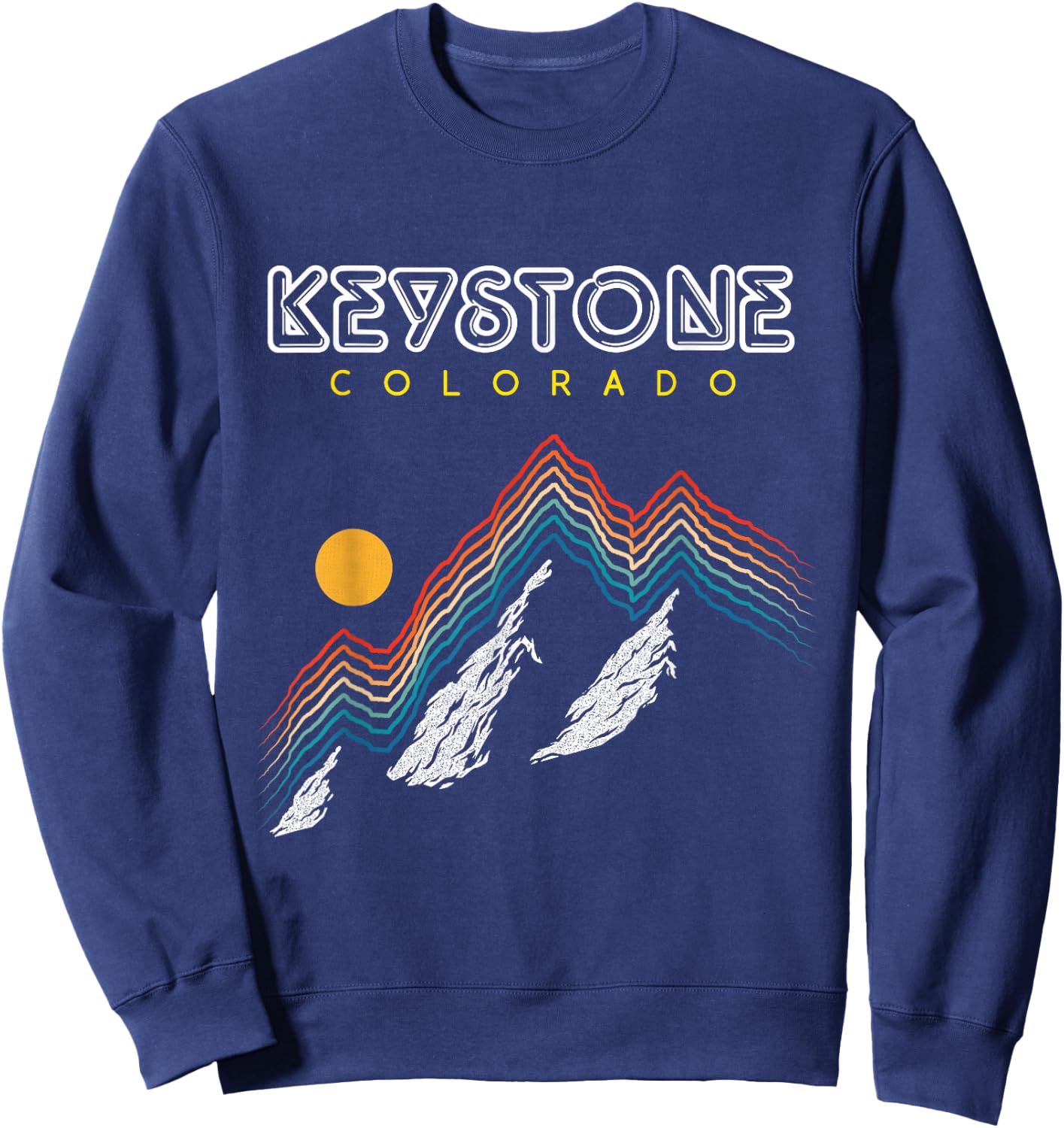 Keystone, Colorado - USA Ski Resort 1980s Retro Sweatshirt - Sweatshirt | Navy