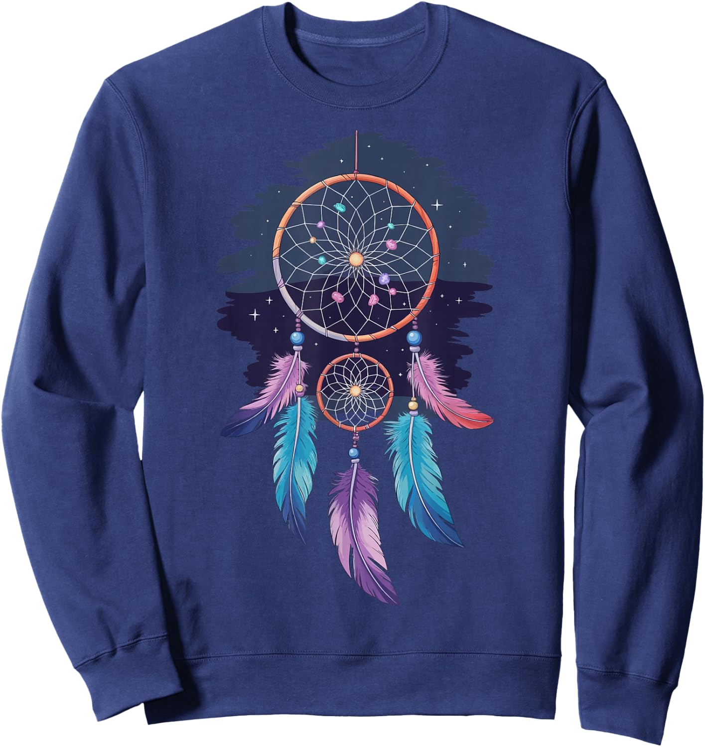 Dream Catcher Native American Tribal Sweatshirt - Sweatshirt | Navy
