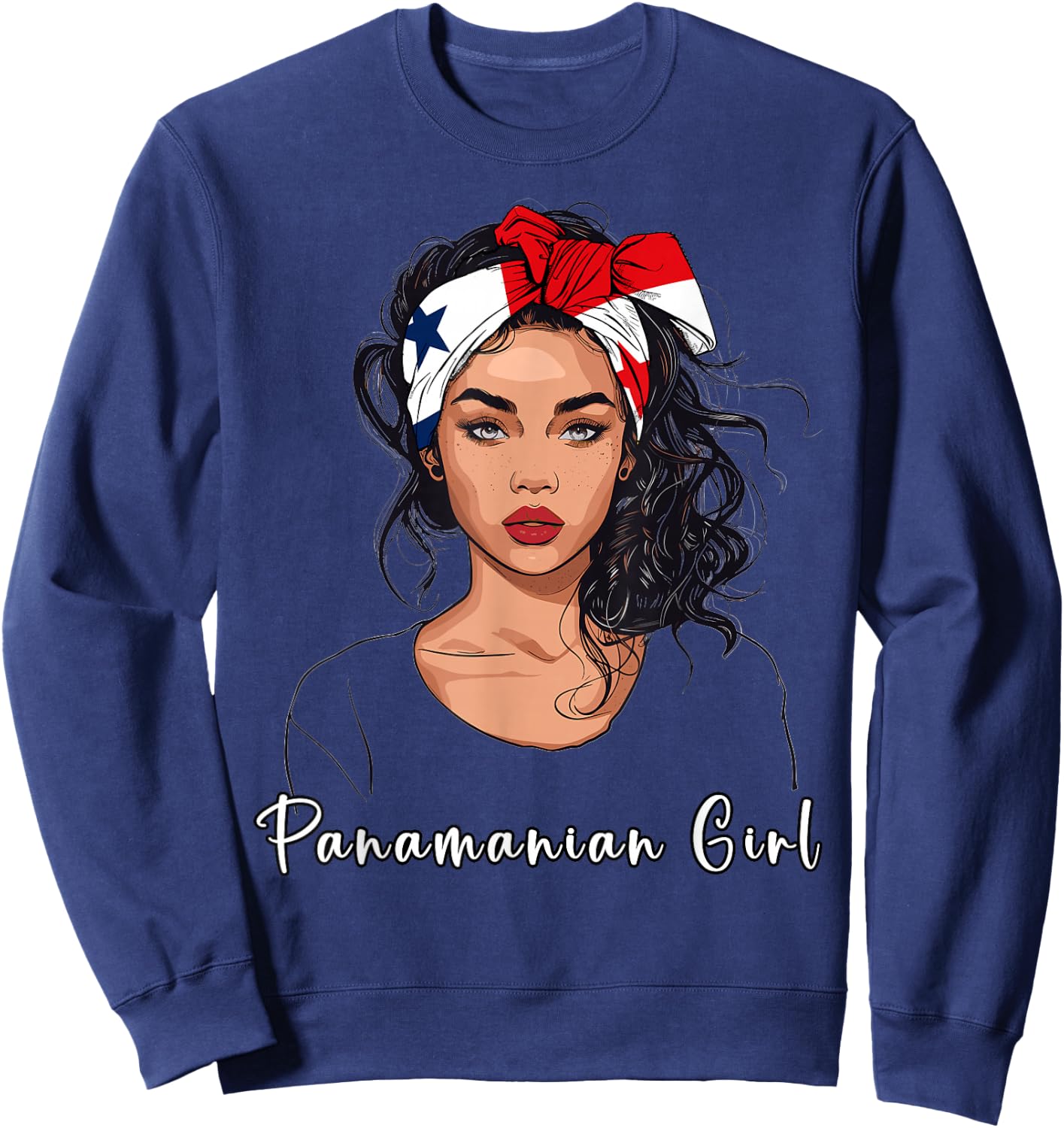 Panamanian Girl Flag Souvenirs Products Panama Sweatshirt - Sweatshirt | Navy