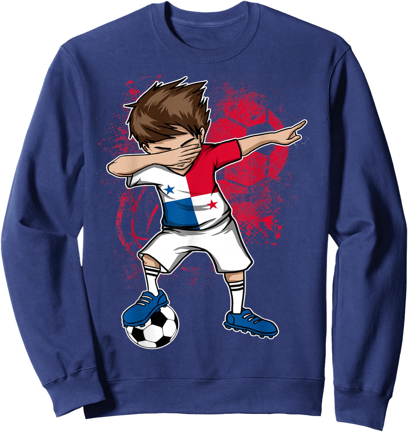 Dabbing Boy Panama Soccer Shirt Jersey Football Sweatshirt - Sweatshirt | Navy