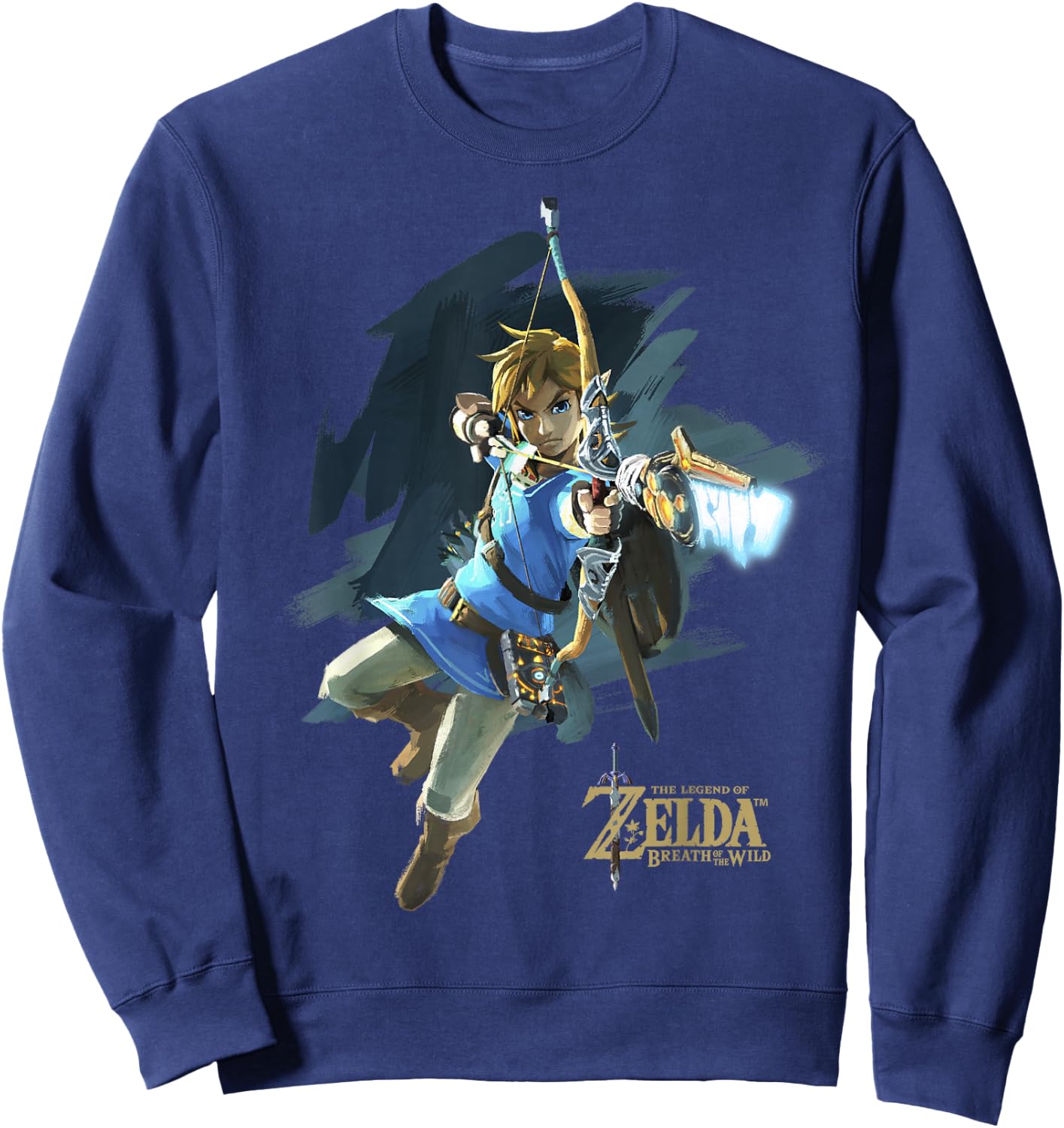 Legend Of Zelda Breath Of The Wild Link Archer Jump Shot C1 Sweatshirt - Sweatshirt | Navy