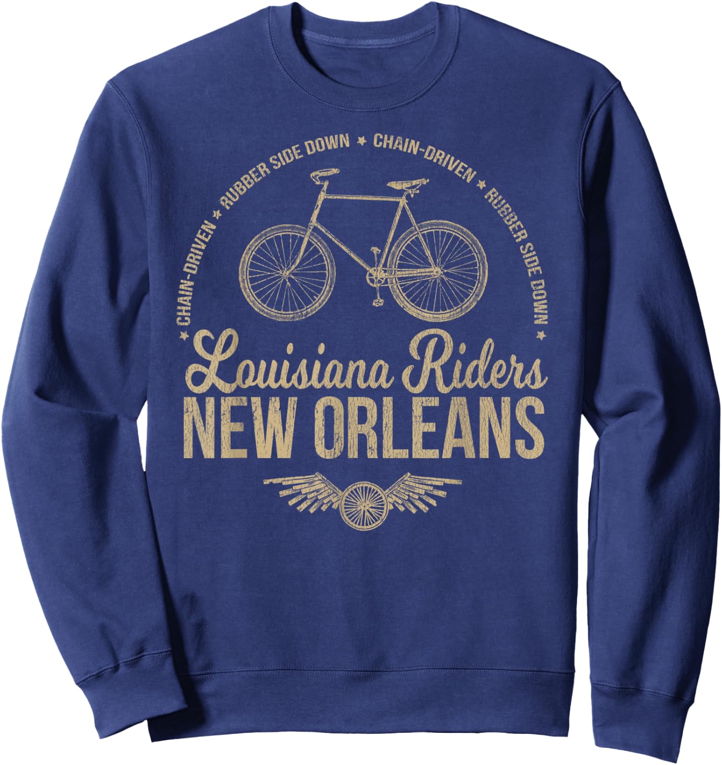 New Orleans Bicycle Cycling Sweatshirt - Sweatshirt | Navy