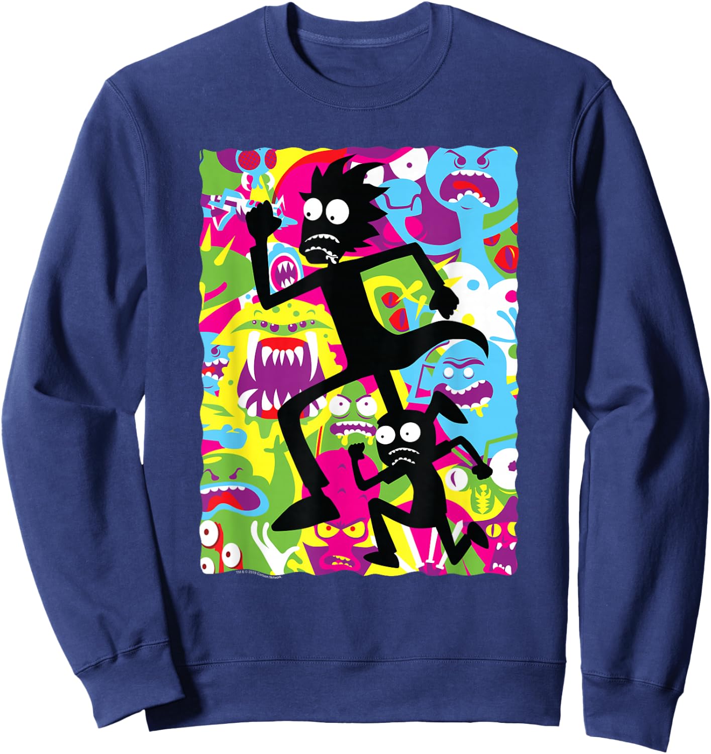 Rick and Morty Silhouette Sprint Sweatshirt - Sweatshirt | Navy