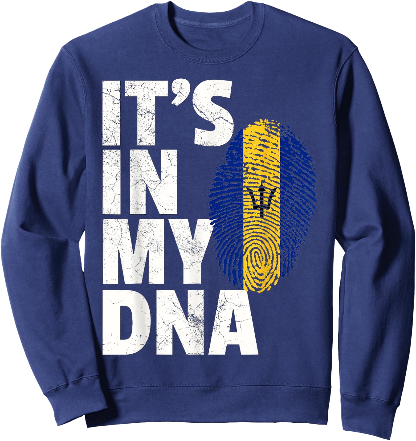 IT'S IN MY DNA Barbados Flag Shirt Men Women Kids Gift Sweatshirt - Sweatshirt | Navy