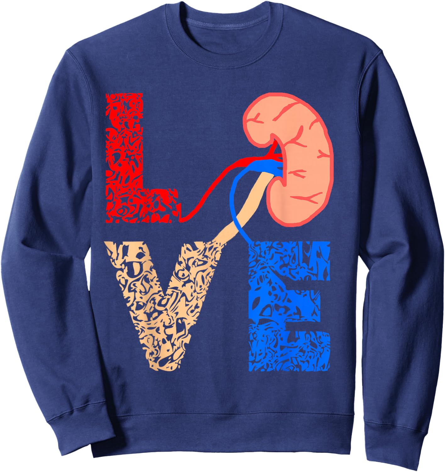Kidney Organ Donation Dialysis Patient Nephrology Urology Sweatshirt - Sweatshirt | Navy