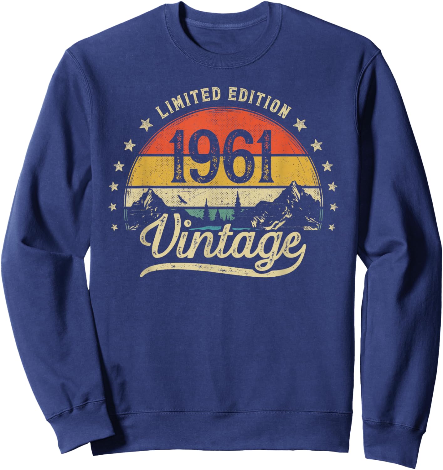 Vintage 1961 Limited Edition 65th Birthday 65 Years Old Men Sweatshirt - Sweatshirt | Navy
