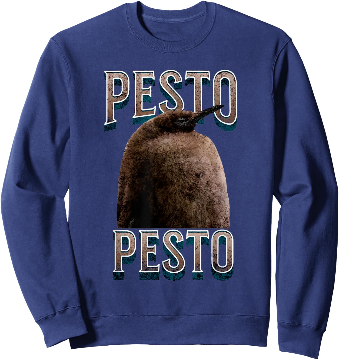 Pesto The Penguin Famous Bird Meme Vintage Sweatshirt - Sweatshirt | Navy