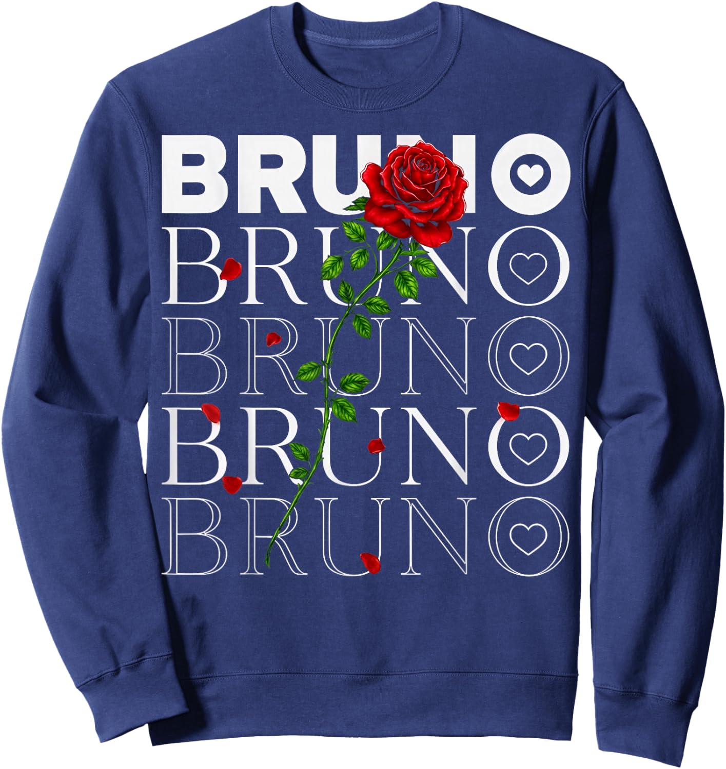 Vintage Bruno Name Classic Gifts Women Kids Sweatshirt - Sweatshirt | Navy