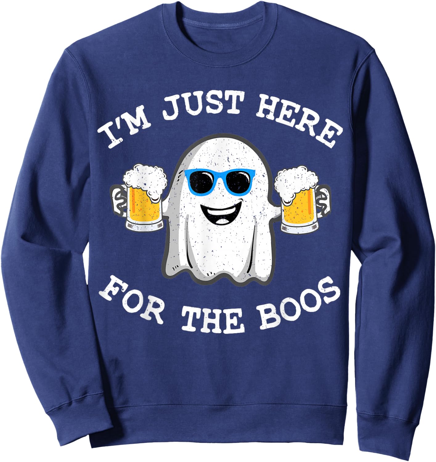 Funny Halloween , I'm Just Here For The Boos Costume Men Sweatshirt - Sweatshirt | Navy