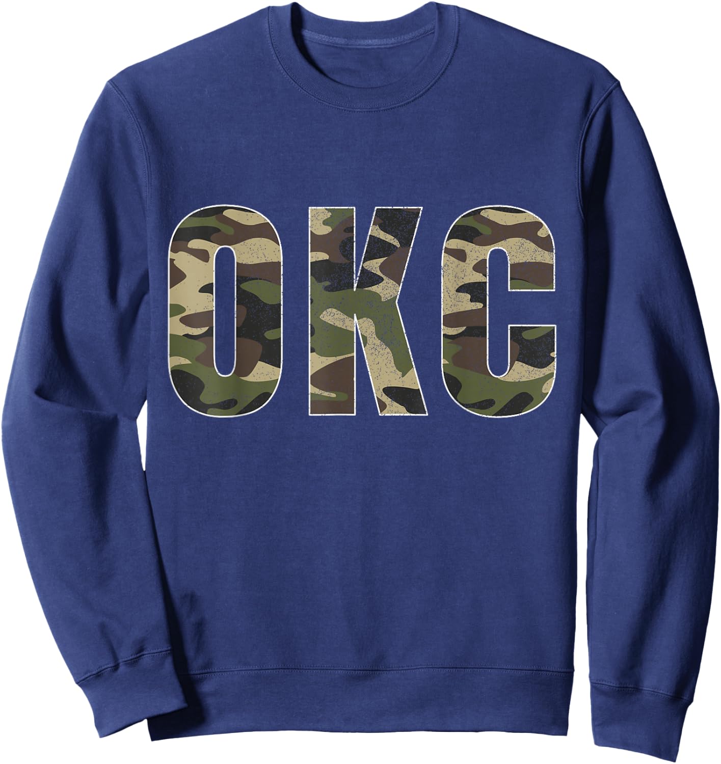 OKC Camo Vintage Print Sweatshirt - Sweatshirt | Navy