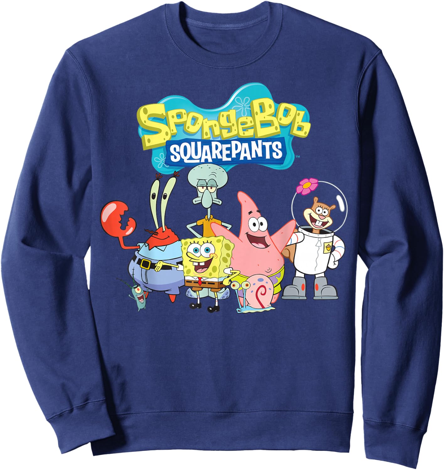 Spongebob Squarepants Friends Sweatshirt - Sweatshirt | Navy