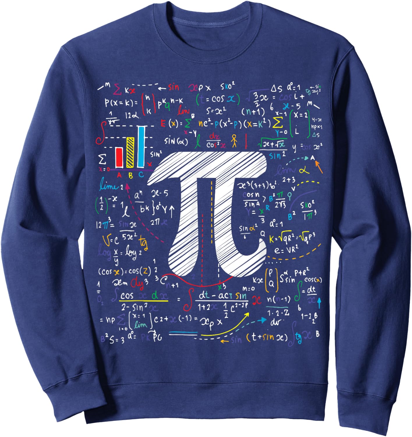 Pi Day Math Equation Math Teacher Student Geek Gifts Women Girls Kids Sweatshirt - Sweatshirt | Navy