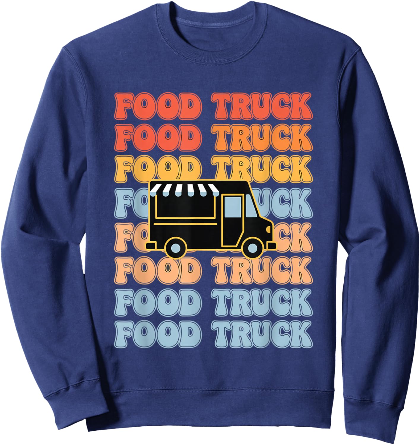 Food Truck Big Machines & Trucks Food Truck Kids Sweatshirt - Sweatshirt | Navy