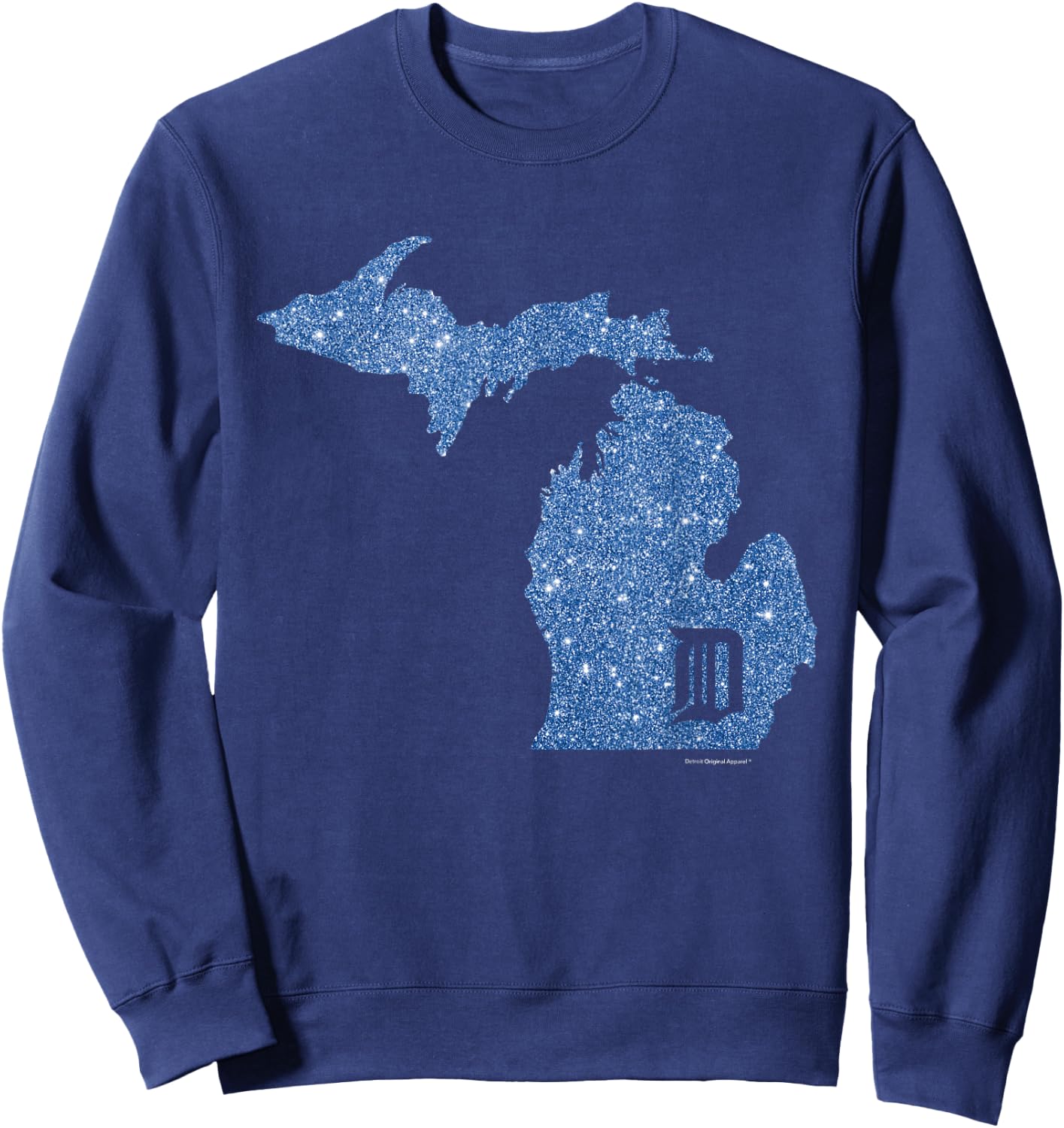 Detroit Michigan Shirt - Motor City "D" Mitten Sweatshirt - Sweatshirt | Navy