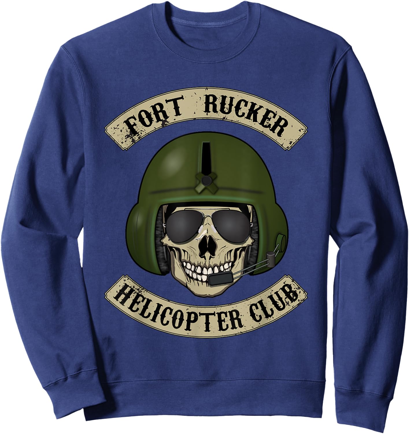 Fort Rucker Helicopter Club T shirt Pilot, Crew Chief Sweatshirt - Sweatshirt | Navy