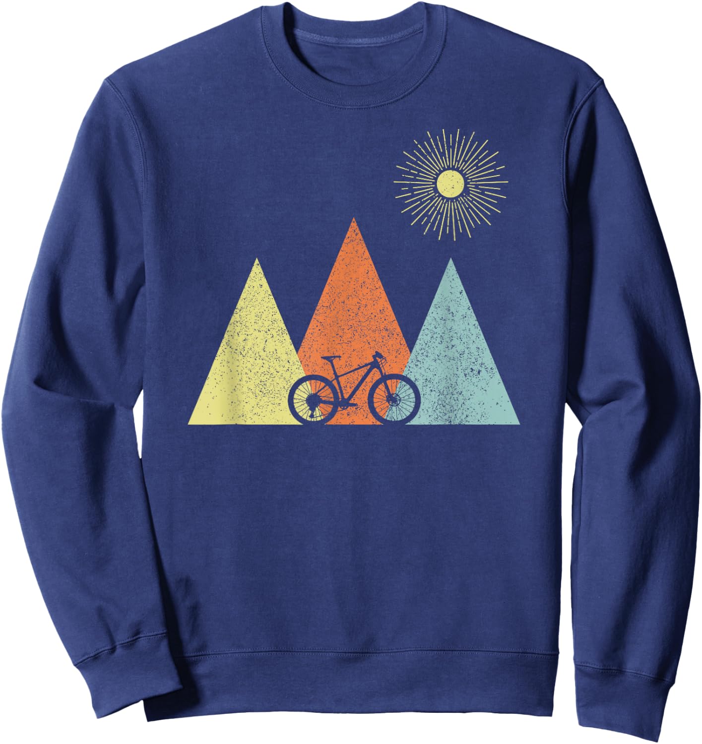 Vintage Mountain Bike MTB Bicycle Cycling Cyclist Biker Sweatshirt - Sweatshirt | Navy