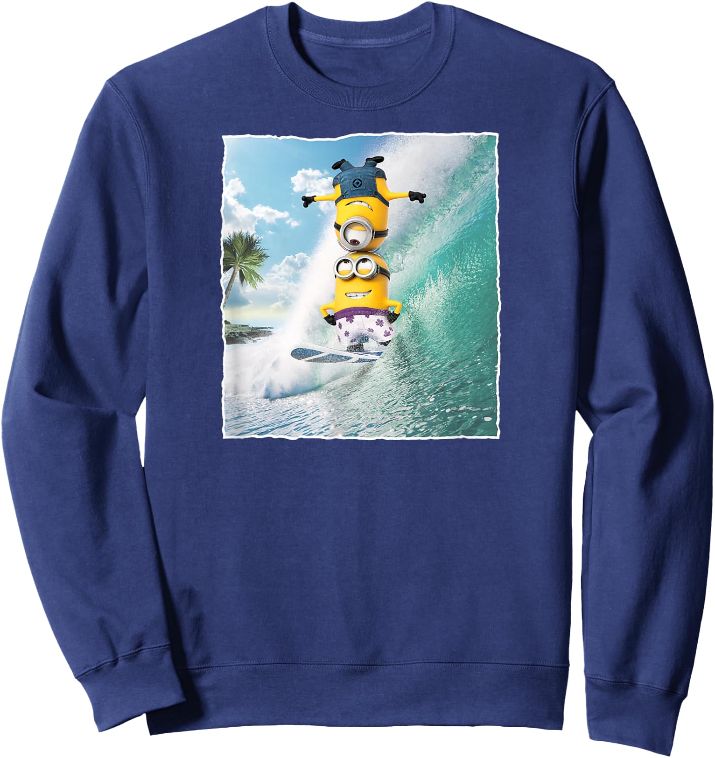 Despicable Me Minions Dave And Stuart Surf Graphic Sweatshirt - Sweatshirt | Navy