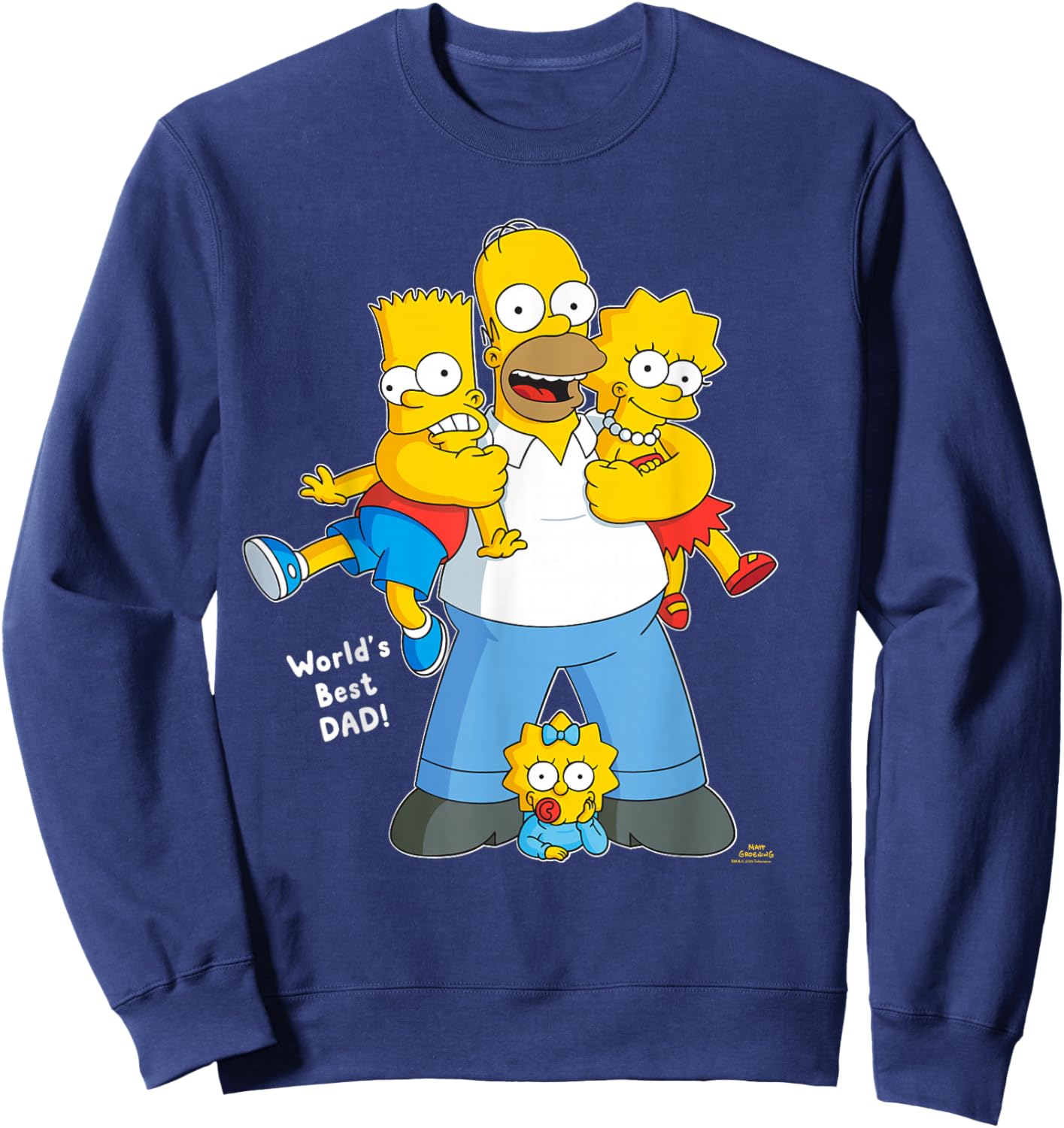 The Simpsons Homer Simpson World's Best Dad Father's Day Sweatshirt - Sweatshirt | Navy