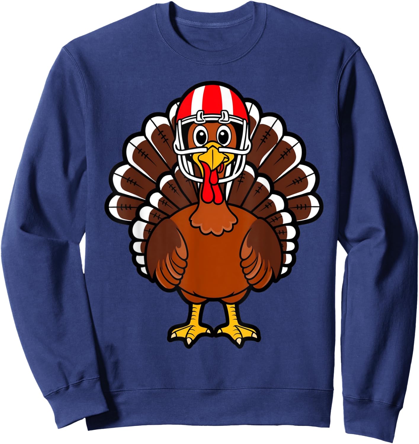 Thanksgiving Football Player for Children, Toddler Boys Sweatshirt - Sweatshirt | Navy