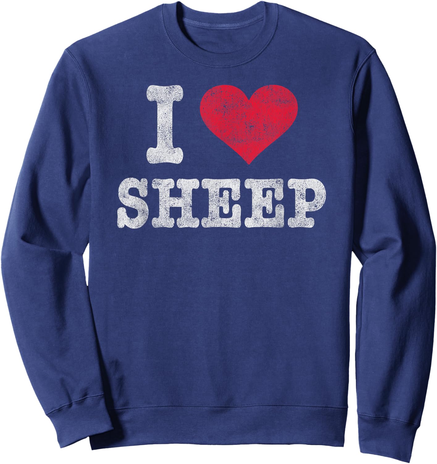 Vintage I Love Sheep Trendy Gift Sweatshirt - Sweatshirt | Navy