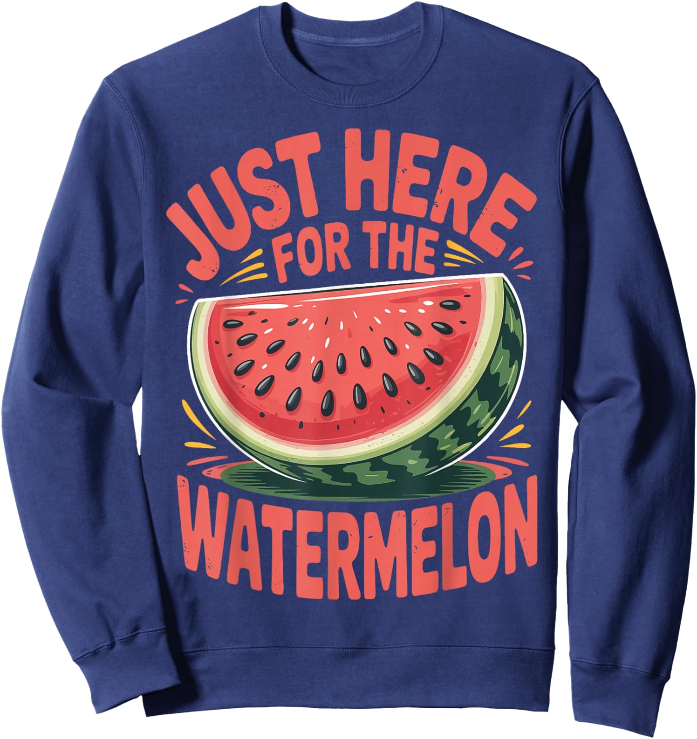 Just Here for The Watermelon Sweatshirt - Sweatshirt | Navy