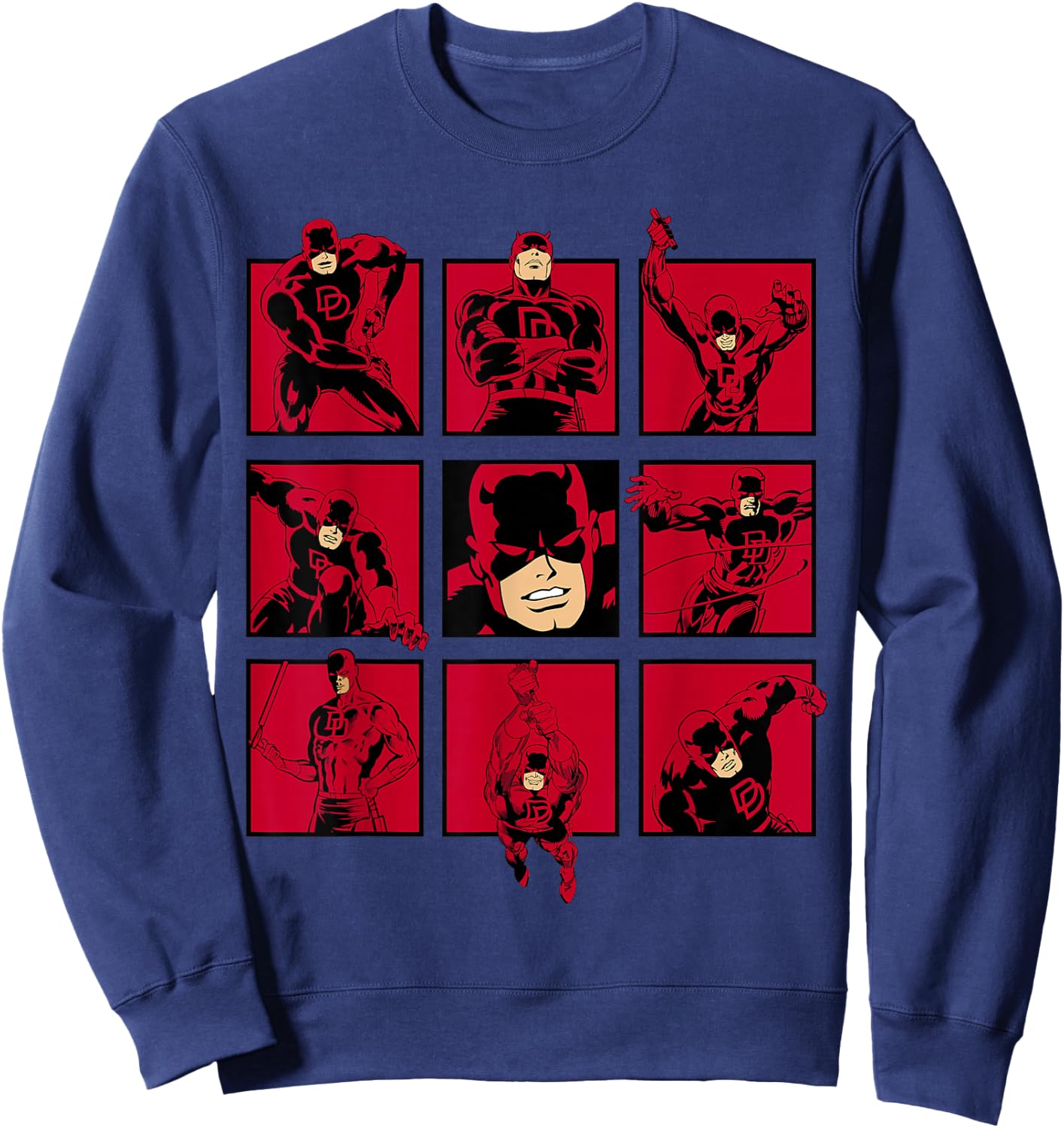 Marvel Comics Retro Classic Daredevil The Man with No Fear Sweatshirt - Sweatshirt | Navy