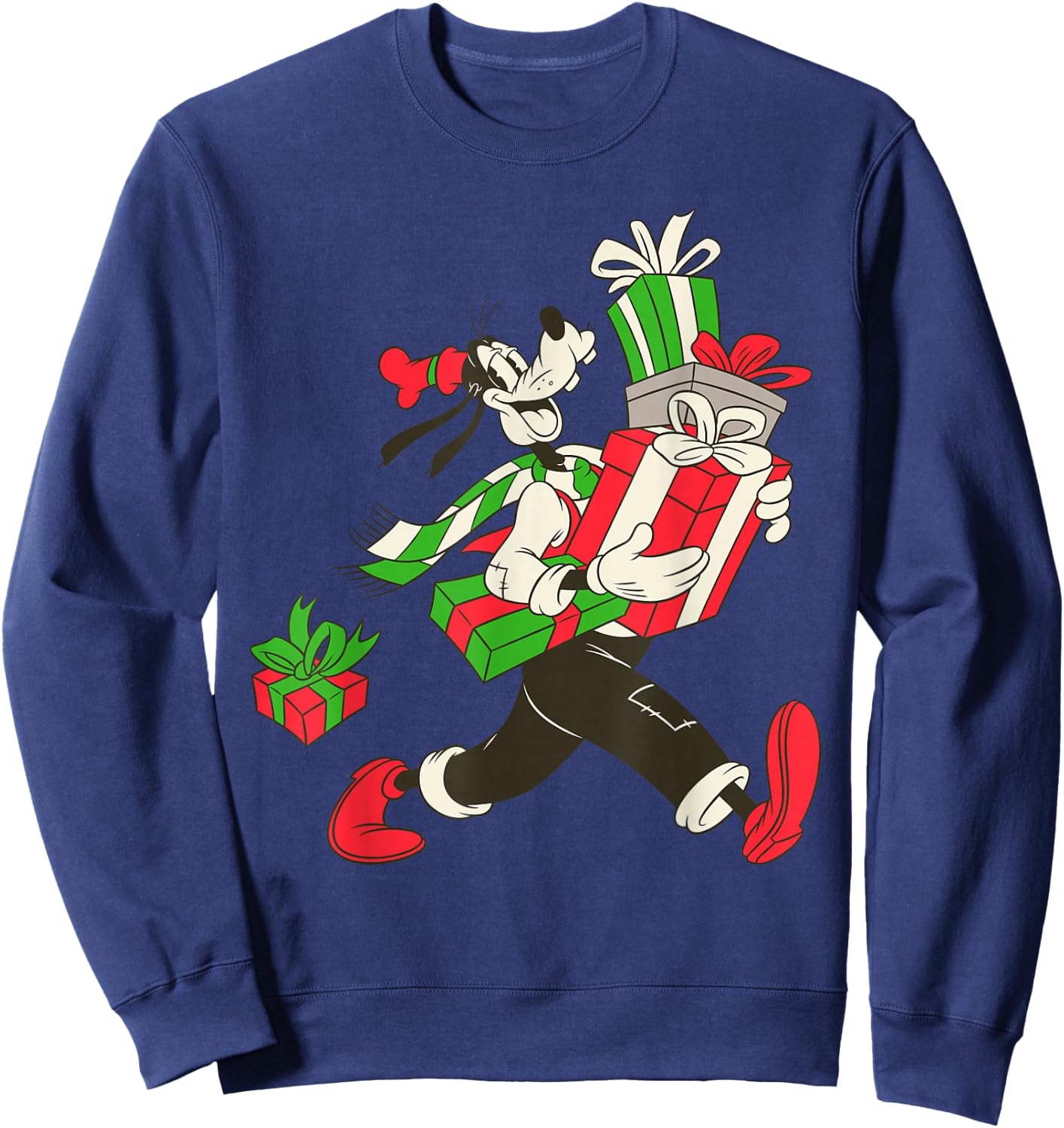 Disney Vintage Goofy Holiday Presents Sweatshirt - Sweatshirt | Navy