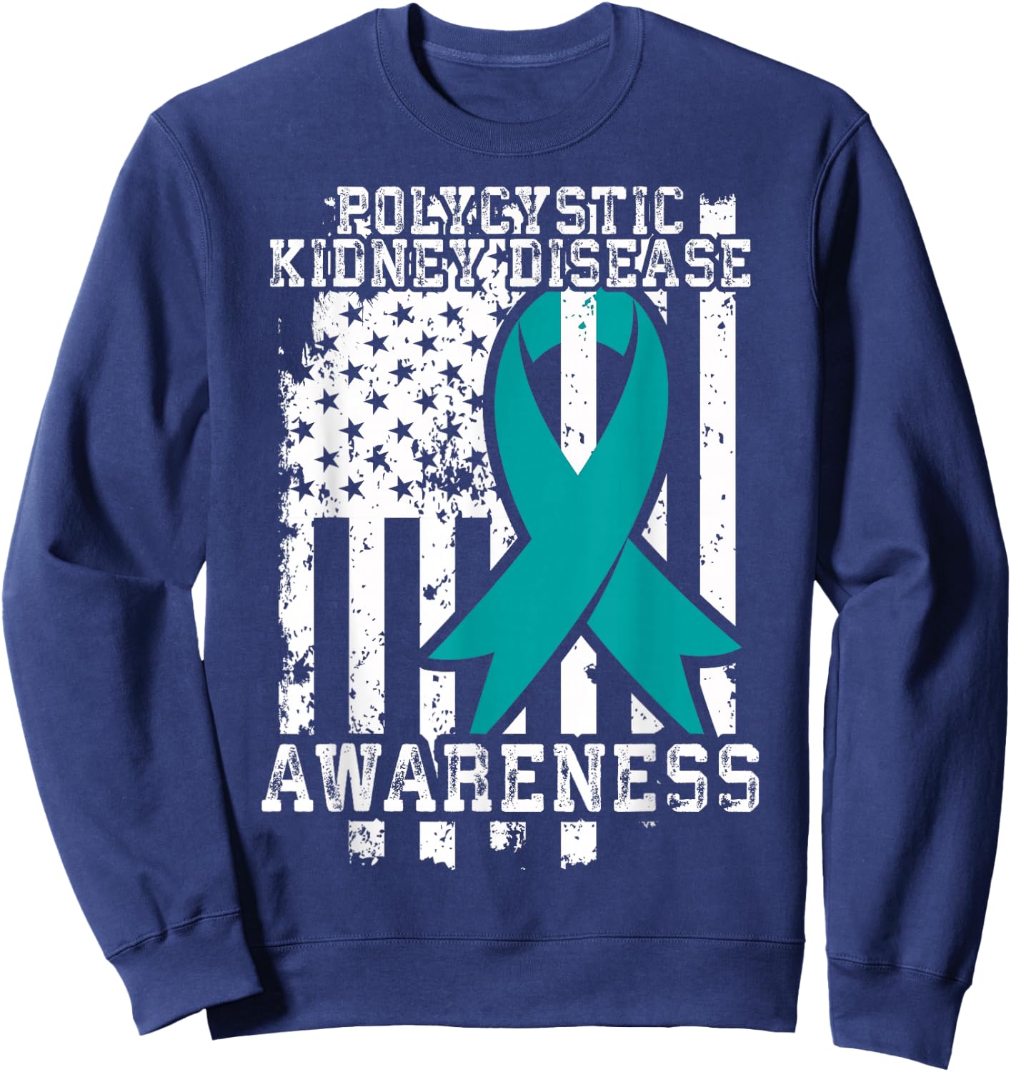 PKD Polycystic Kidney Syndrome Awareness Sweatshirt - Sweatshirt | Navy
